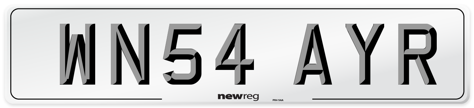 WN54 AYR Number Plate from New Reg